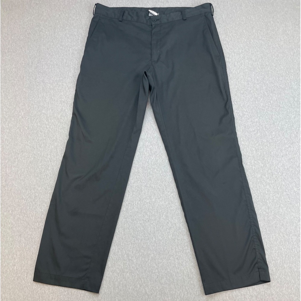 Nike Golf Pants Mens 36 x 32 Black Dri-Fit Performance Stretch Flat Front